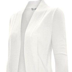 Women's solid basic knitted sweater cardigan